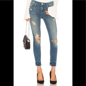 EUC MOTHER DENIM CROP STEP FRAY NAUGHTY INTENTIONS